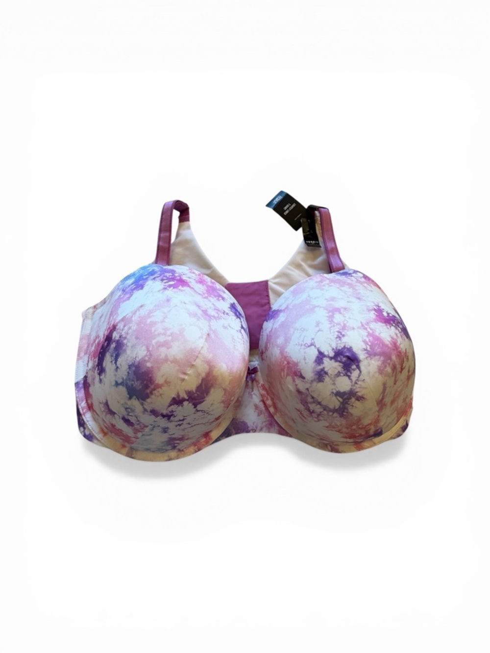 torrid Curve Purple Tie-Dye Full Coverage T Shirt Bra Lightly Lined-Size 44G-NWT
